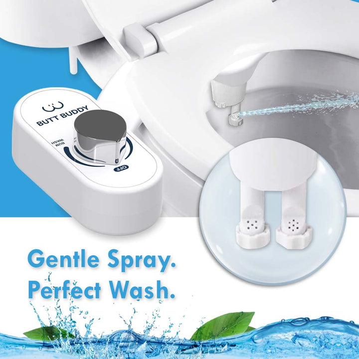 Butt Buddy Duo Bidet Toilet Attachment Fresh Water Sprayer Gentle Spray Perfect Wash Image In My Bathroom IMB