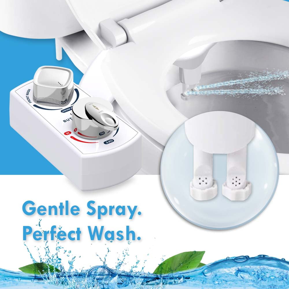 HOT/COLD Water Bidet Non Electric Toilet Seat Attachment/very simple