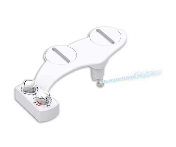 Butt Buddy Spa Bidet Toilet Attachment Warm and Cool Fresh Water Sprayer Full Bidet Body Nozzle Spraying Image In My Bathroom IMB