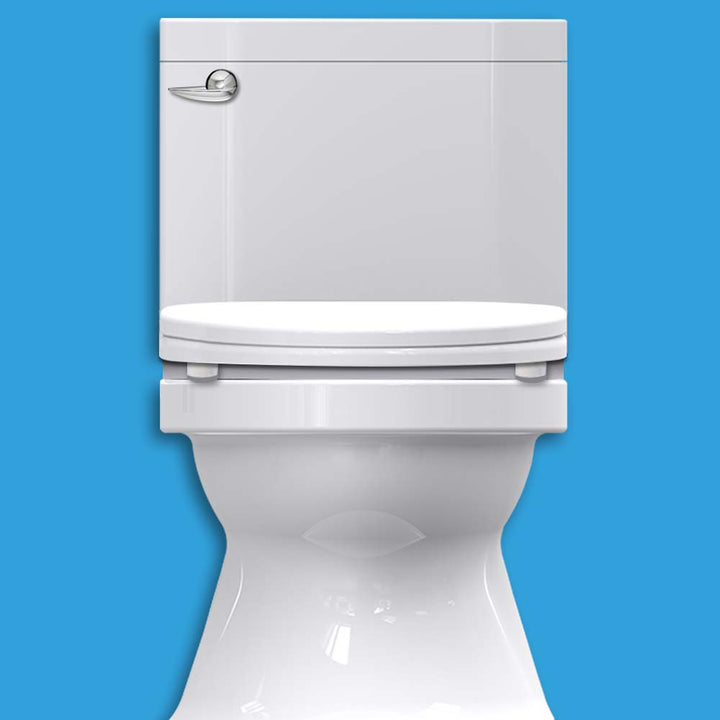 Butt Buddy Bidet Toilet Attachment Bumpy Bumpers Toilet Seat Spacers 4 Pack Attached To Toilet Seat Toilet Seat Closed Front View Image In My Bathroom IMB