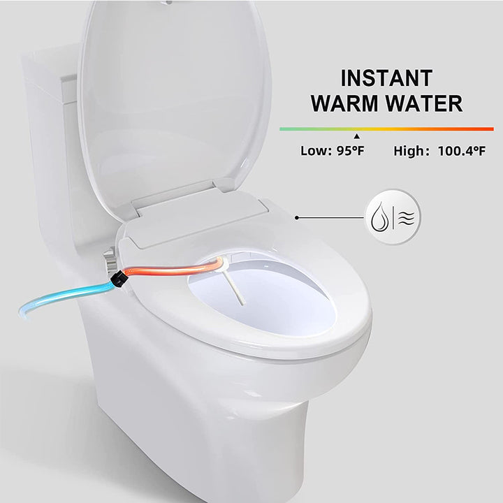 Butt Buddy Suite Smart Bidet Toilet Seat Attachment Fresh Water Sprayer Warm and Cool Water Temperature Control Image In My Bathroom IMB