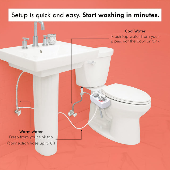 BUTT BUDDY Spa - Cool & Warm Water Sprayer Bidet Toilet Attachment