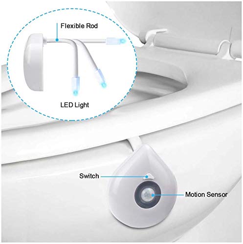 in My Bathroom | Nighty Lighty - Toilet Bowl Illuminator (Motion Sensor UV Sterilizer Universal Fit Sanitary Toilet)